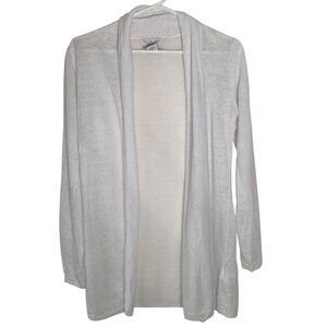 Rachel Zoe Womens XS White Open Linen Cardigan‎